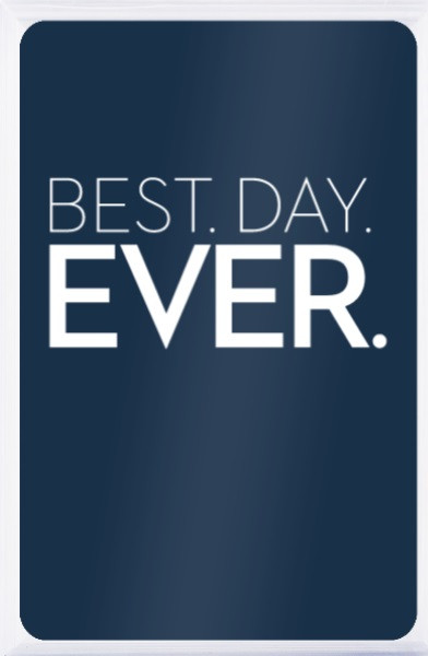 Personalized Playing Card Favors - Best Day Ever - Navy